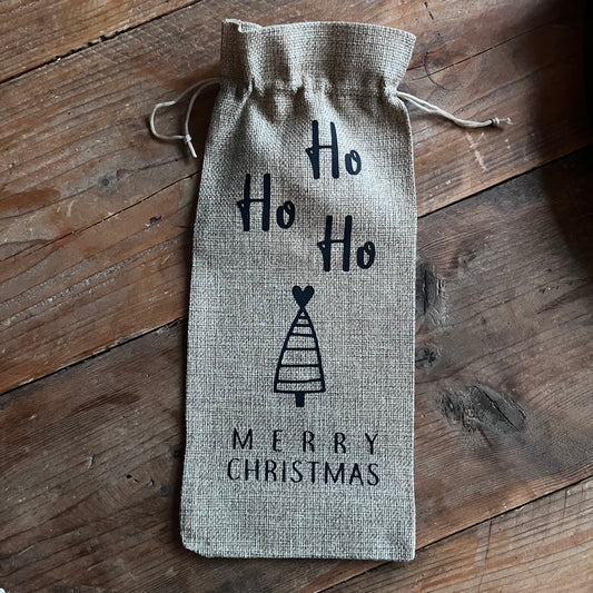 Wijn cadeauzak “Ho Ho Ho"