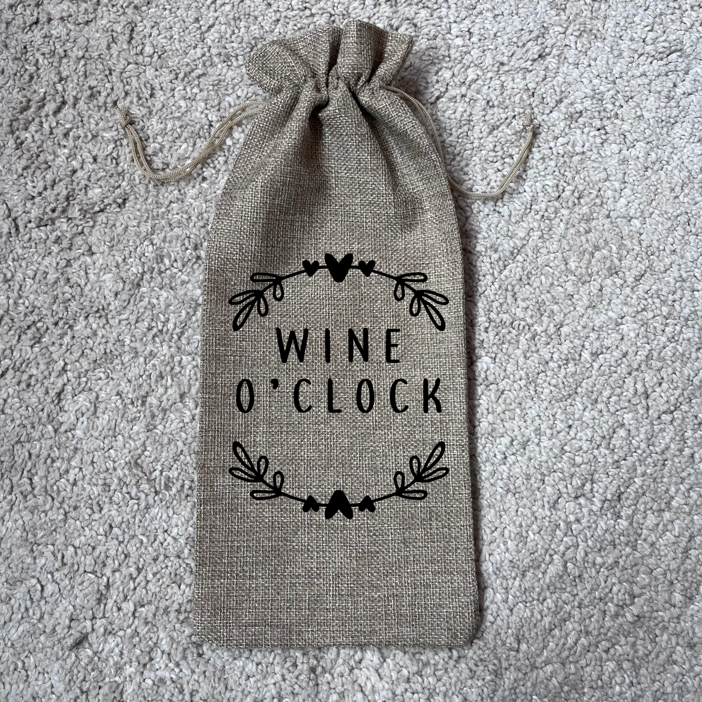 Wijn cadeauzak "wine o'clock"