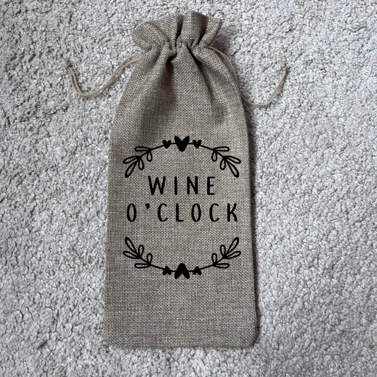 Wijn cadeauzak "wine o'clock"